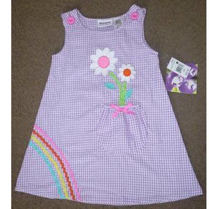 Baby Girls Blueberi Blvd Seersucker Dress Size 18 mo 24 Mo NWT Summer Rainbow